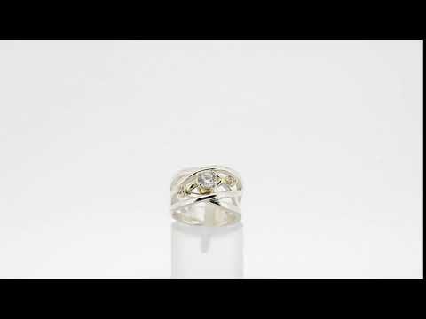 Bague Stylisée, argent et Or 10K| Joaillier de Montréal| Baron Designs