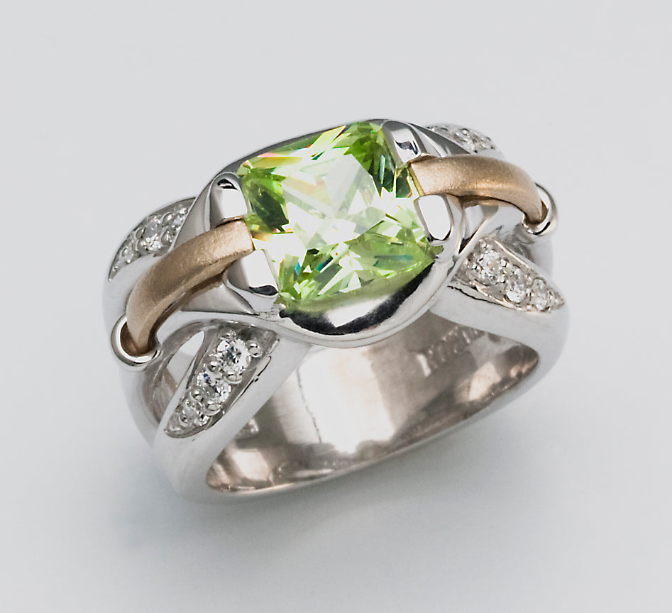 Bague Stylisée, argent et Or 10K| Joaillier de Montréal| Baron Designs