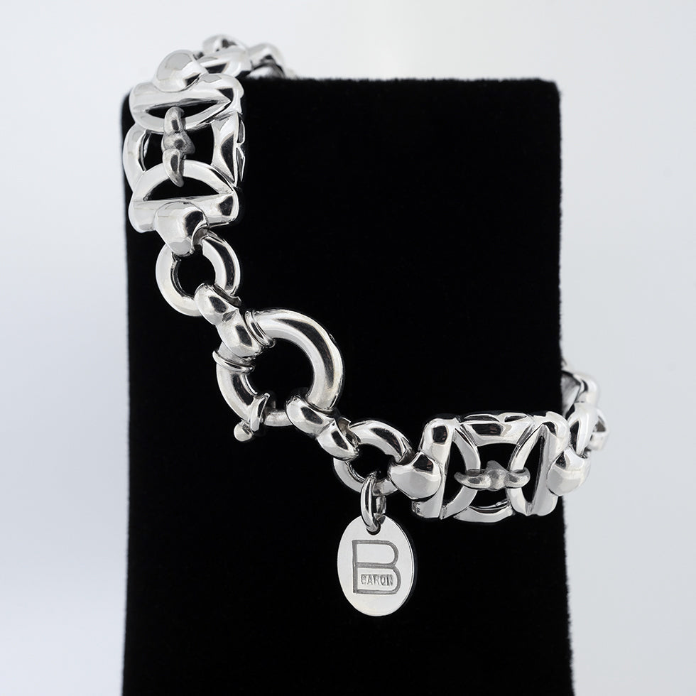 Bracelet en Argent .925 Massif| Rhodium| Fait au Québec| Baron Designs