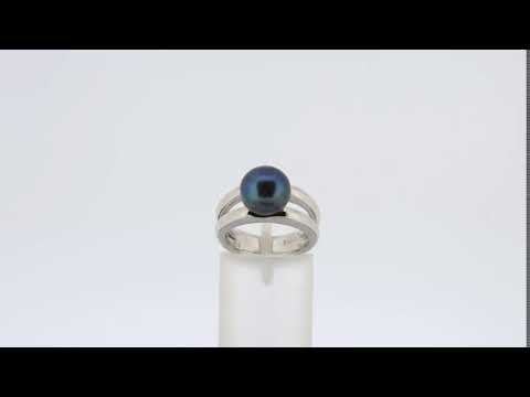 
                  
                    Load and play video in Gallery viewer, Bague Stylisée, Argent .925 et Perle Naturelle| Fait Main| Baron Designs
                  
                
