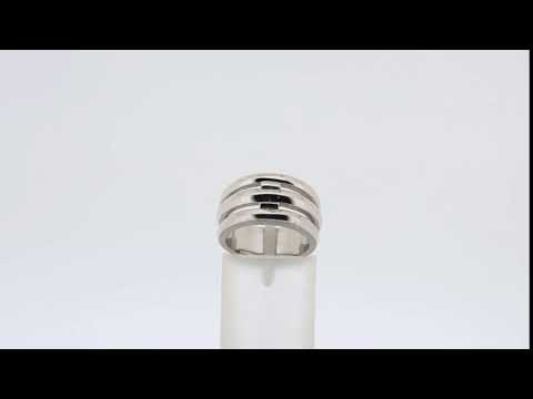 Load and play video in Gallery viewer, Bague Jonc Argent .925, Rhodium| Fait Québec Artiste Joaillier| Baron Designs
