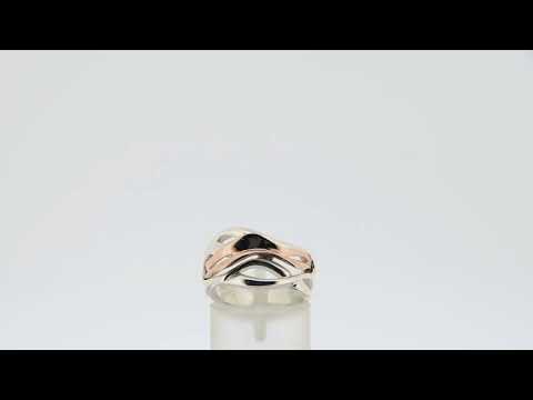 Load and play video in Gallery viewer, Neart|Bague Argent et Or|Création du Québec Sur-Mesure| Baron Designs
