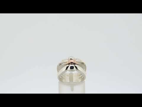Load and play video in Gallery viewer, Bague Jonc .925 Accent Or 10K|Fait au Québec Artiste Joaillier| Baron Designs
