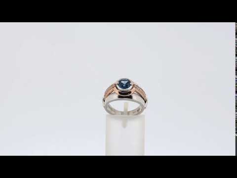 
                  
                    Load and play video in Gallery viewer, Magnifique Bague Argent et Or, Rhodium Fait Main Québec| Baron Designs
                  
                