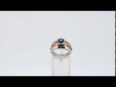 Load and play video in Gallery viewer, Magnifique Bague Argent et Or, Rhodium Fait Main Québec| Baron Designs
